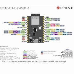 ESP32-C3-DevKitM-1-N4X 2.4 GHz Wi-Fi / Bluetooth BLE Development Board - 3