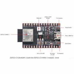 ESP32-C3-DevKitM-1-N4X 2.4 GHz Wi-Fi / Bluetooth BLE Geliştirme Kartı - 2