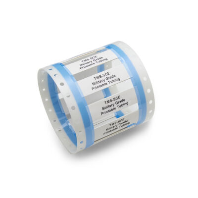 Raychem TMS-SCE-1K-1-2.0-9 Isı ile Daralan Kablo Etiketi – Heat Shrink Marker (White, Military) - 1
