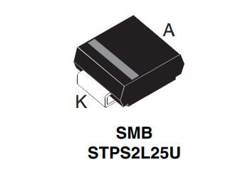 Low drop power Schottky Doğrultucu STPS2L25U STMicroelectronics - 1